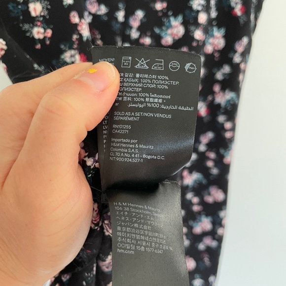 H and M Divided Top and Slip Dress Set Size 4 (S) - Picture 6 of 13